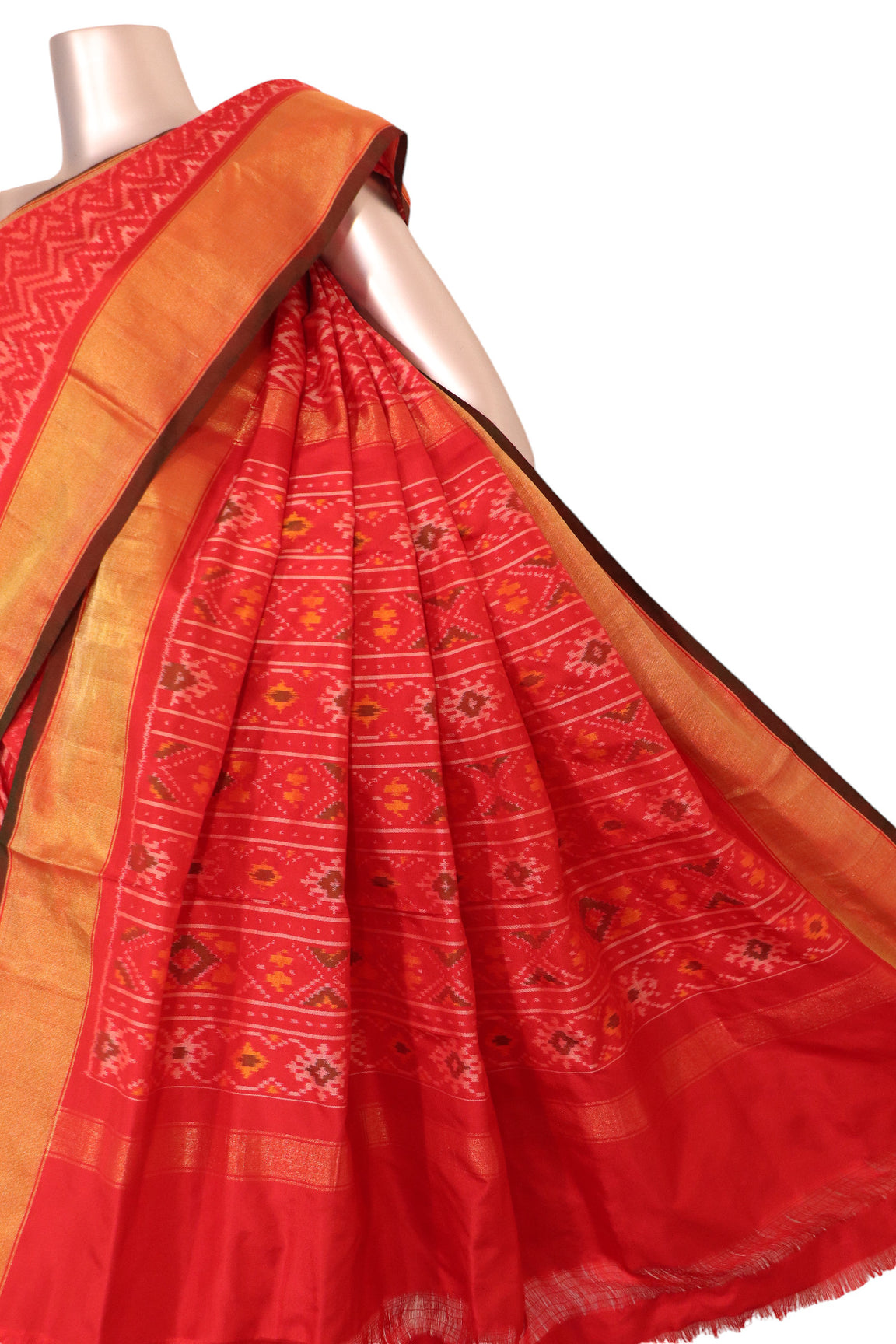 Pure Handloom Patola Ikat Silk Saree AK202816
