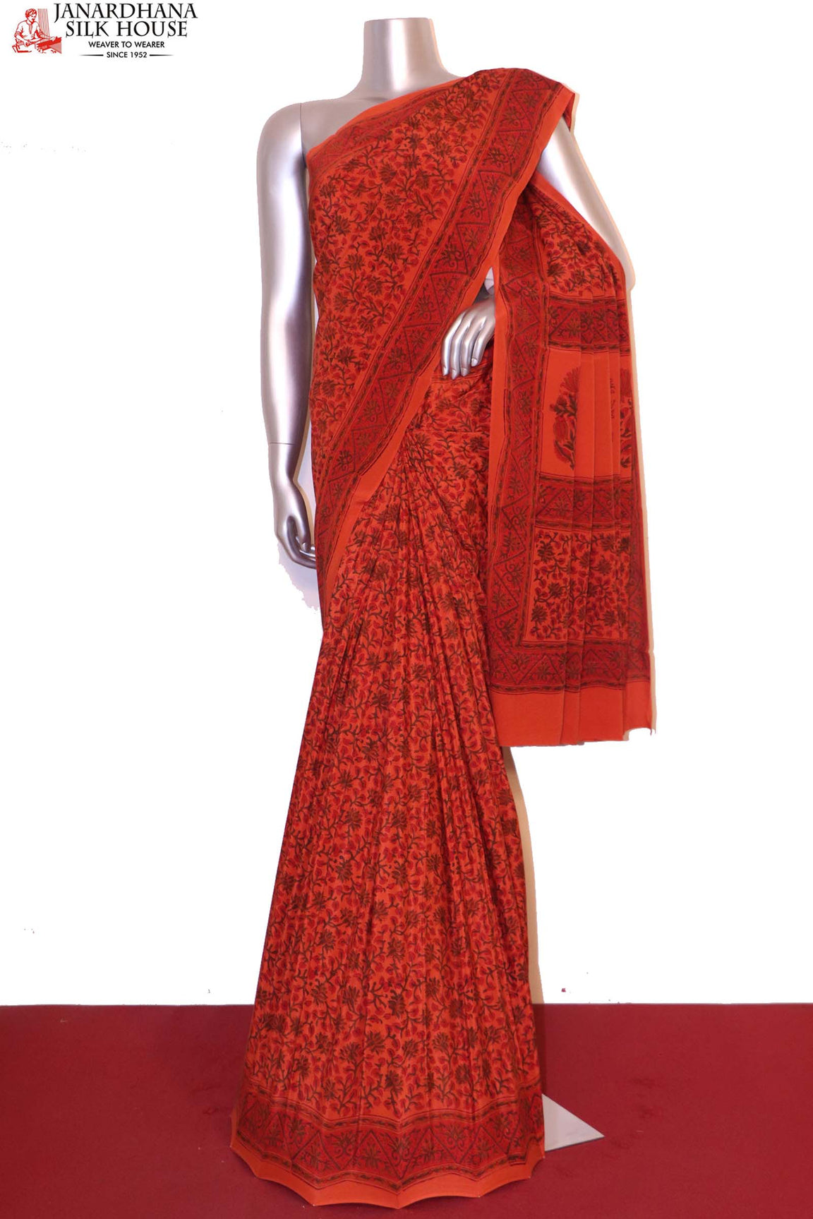 Floral Exclusive Pure Crepe Silk Saree AI208414