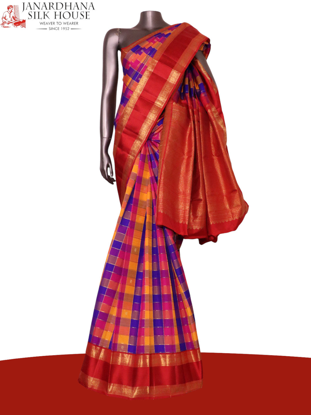 Pure Handloom Kanjeevaram Silk Saree AL203117