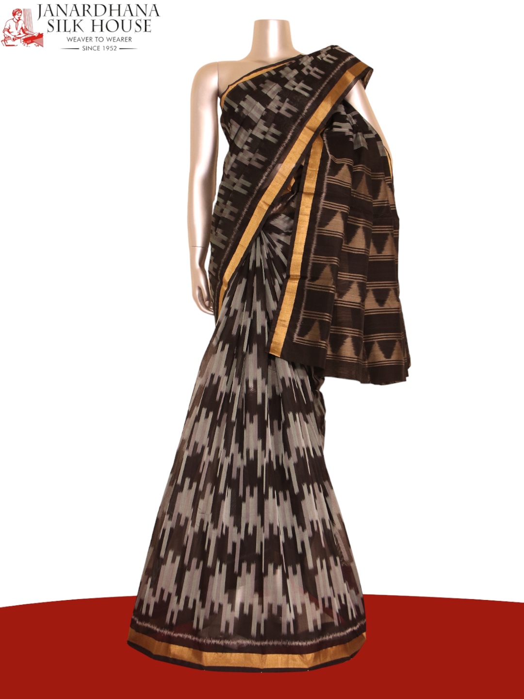 Handloom Pochampally Silk Cotton Saree AJ210254