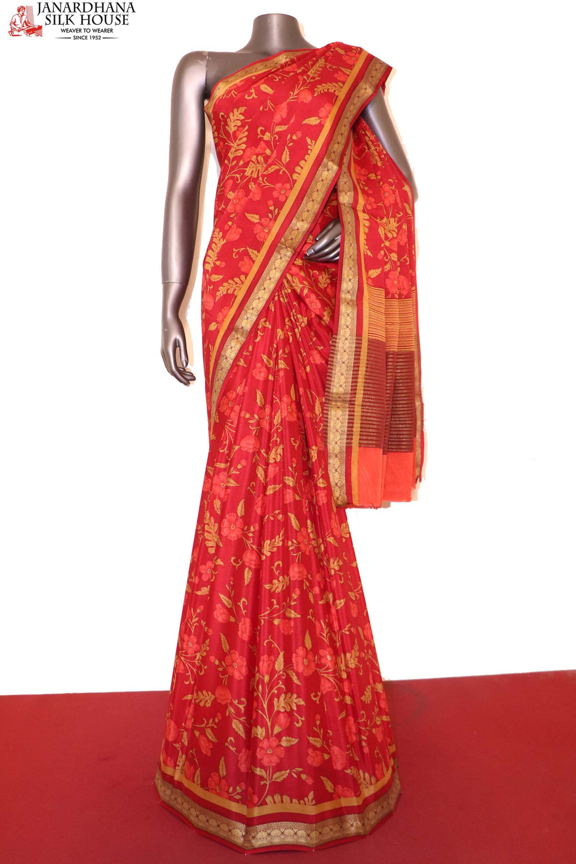 Floral Exclusive Pure Crepe Silk Saree AI208532