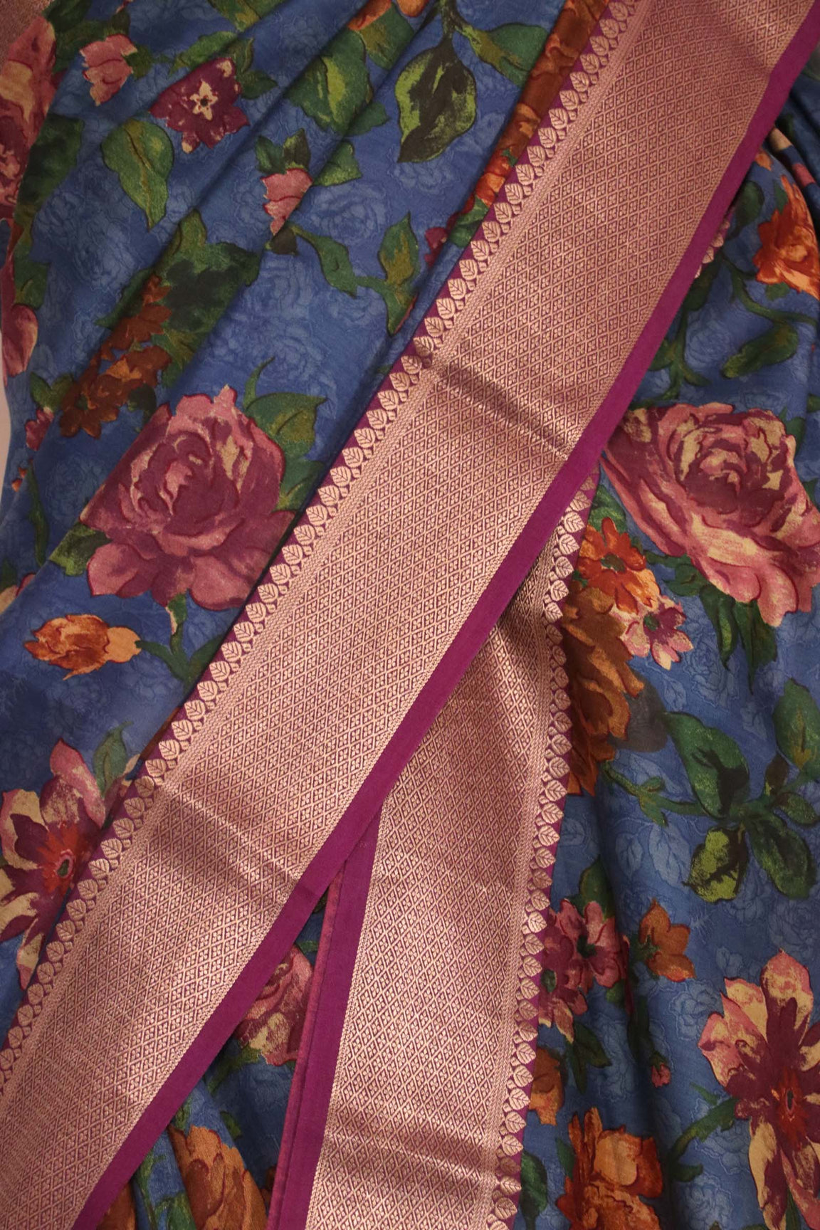 Floral Pure Printed Silk Saree AK206195