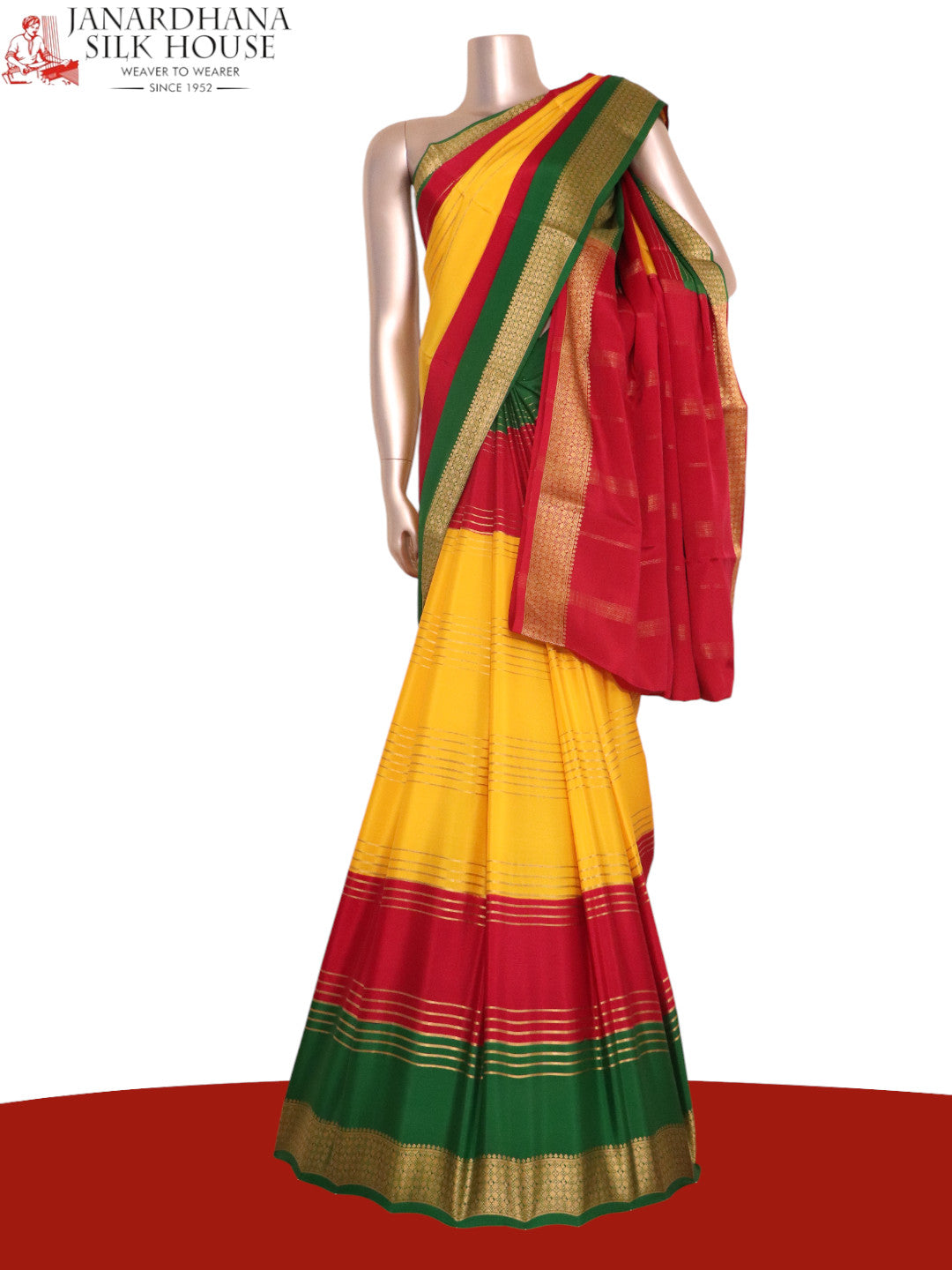 Pure Mysore Crepe Silk Saree AK203350