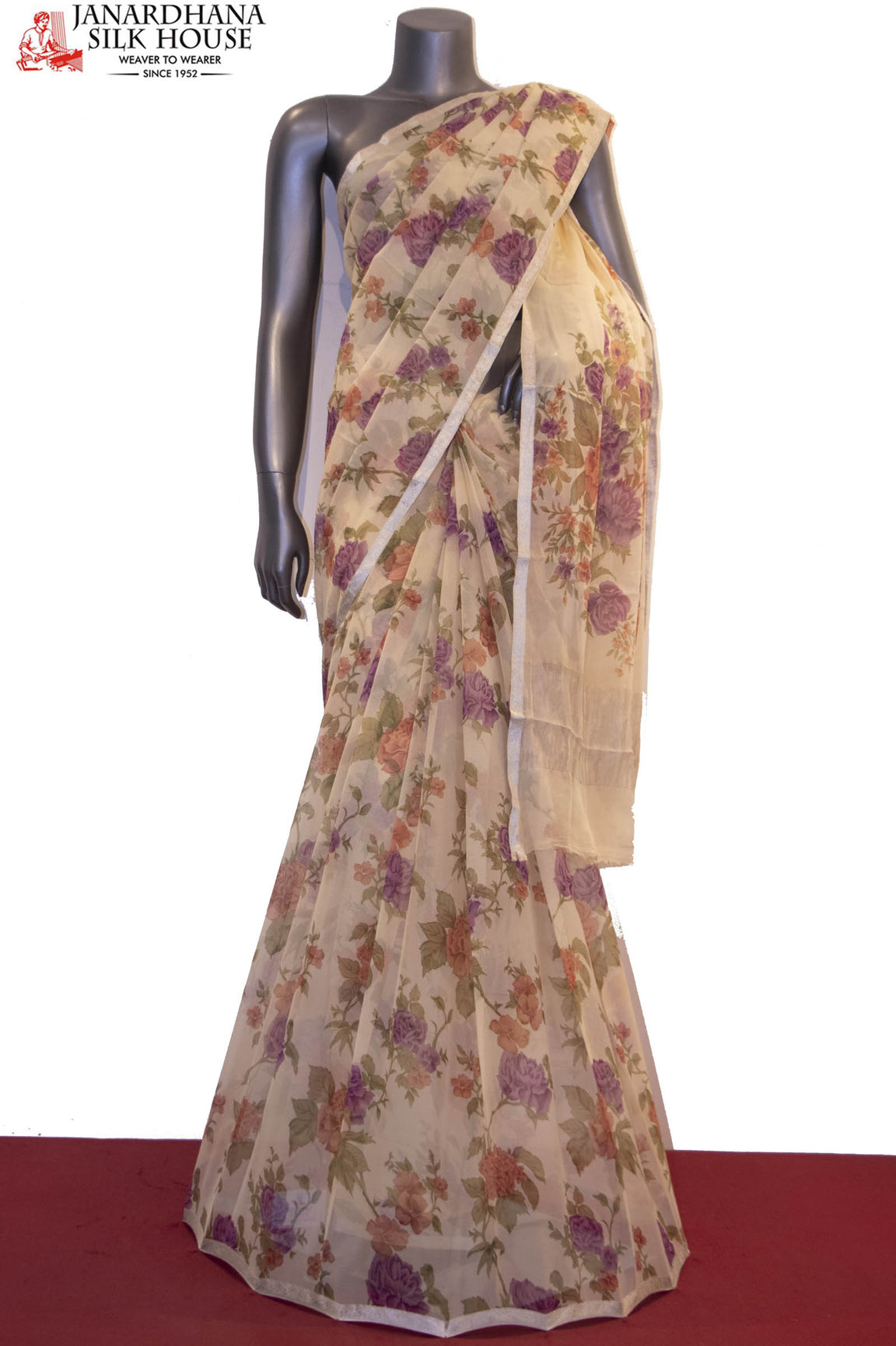 Designer &amp; Exclusive Floral Prints Pure Silk Chiffon AF212521