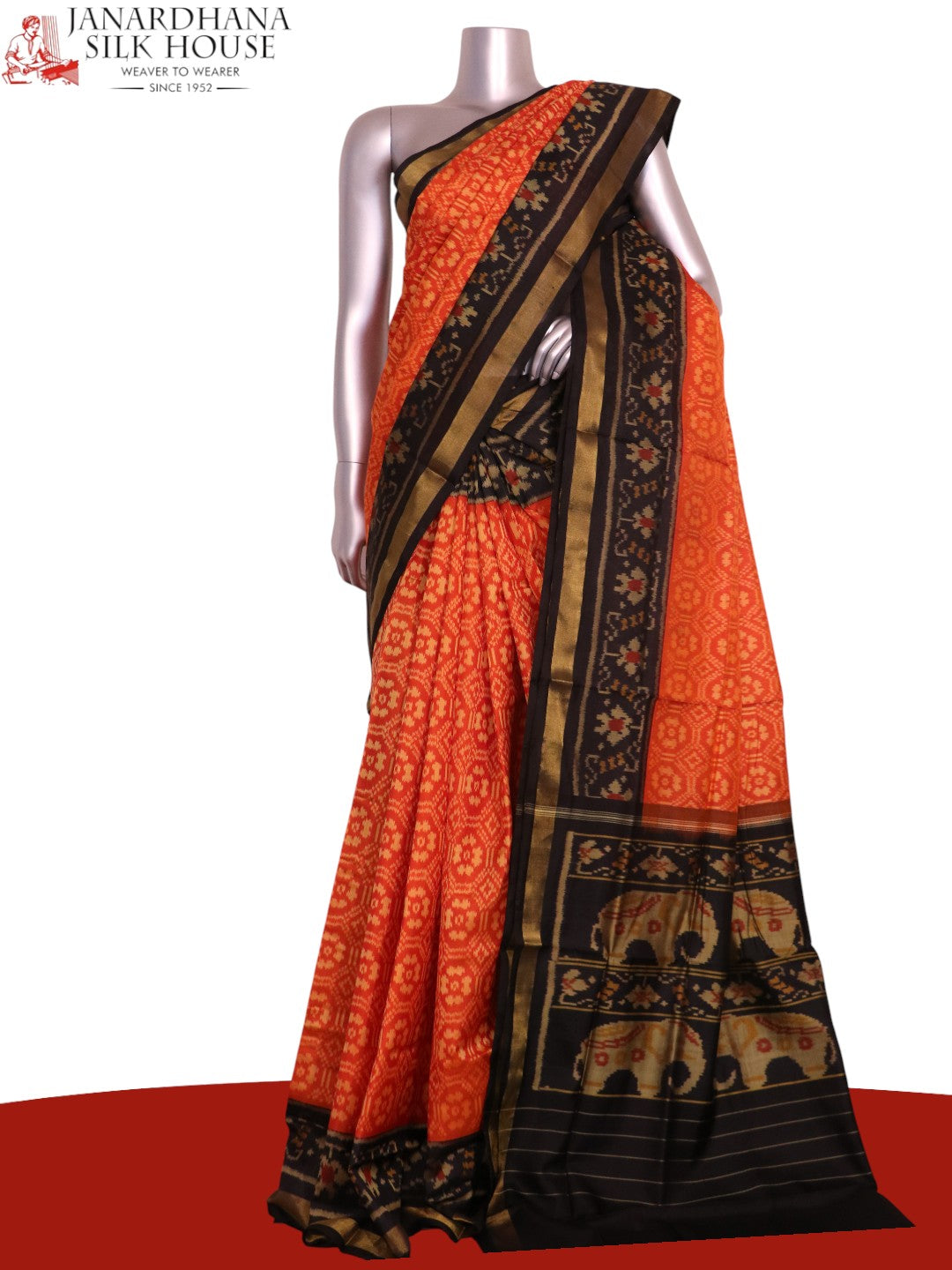 Pure Handloom Patola Ikat Silk Saree AL211556