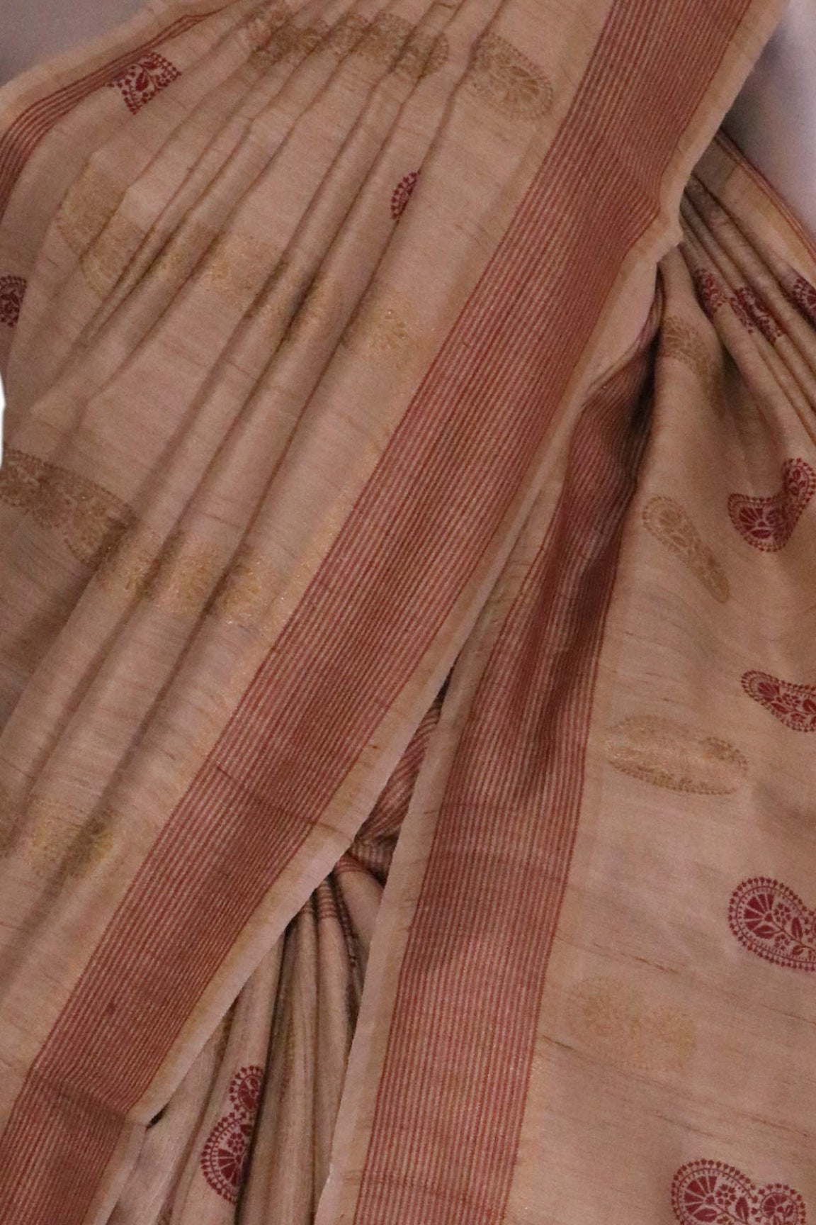 Handloom Pure Tussar Silk Saree AL203723