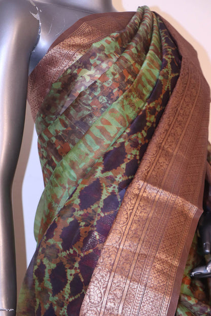 Exclusive Organza Printed Silk Saree AI209892