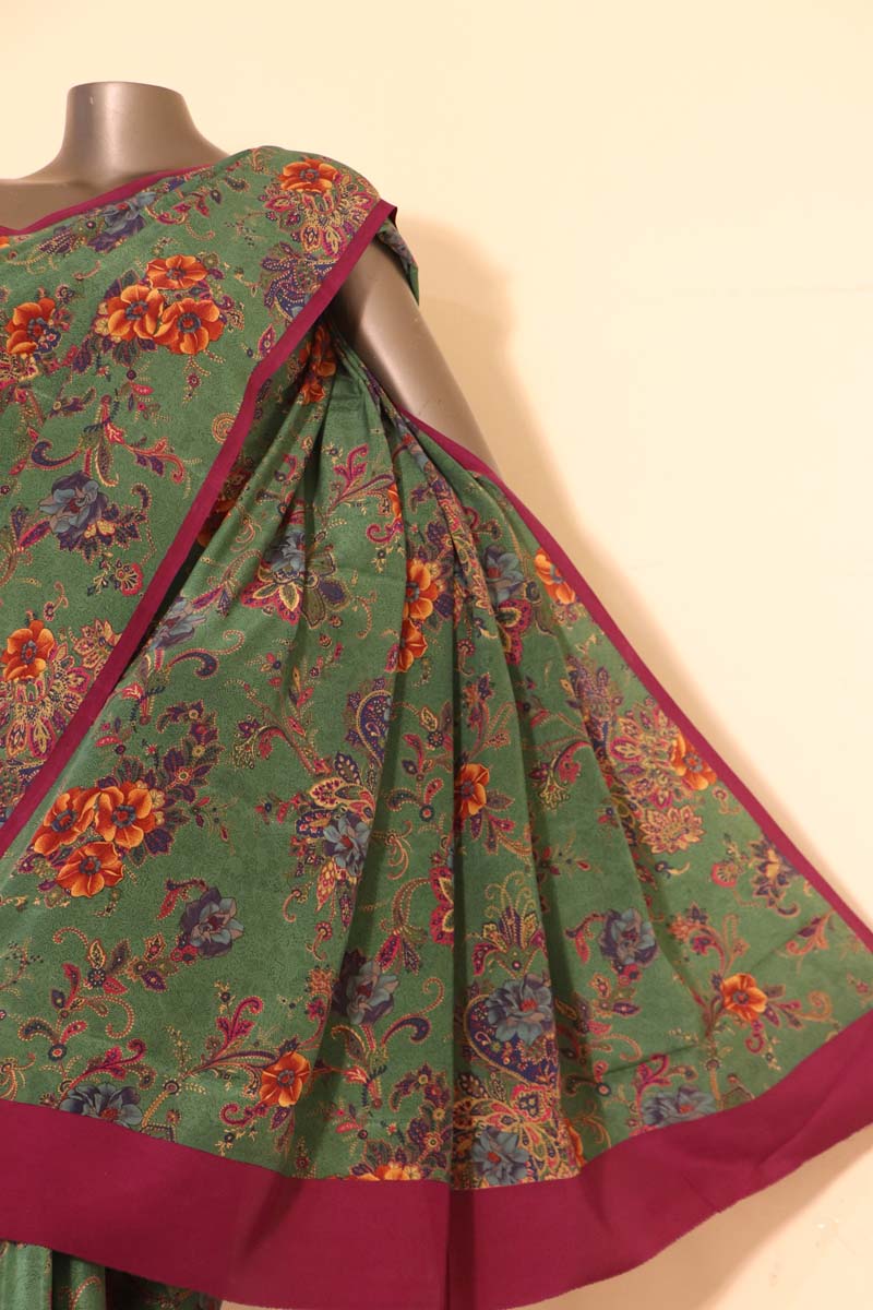 Printed Pure Crepe Silk Saree AI209571