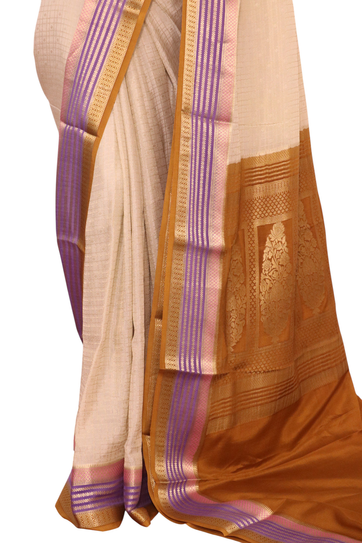 Pure Mysore Crepe Silk Saree AL200196