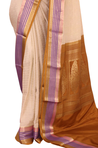 Pure Mysore Crepe Silk Saree AL200196