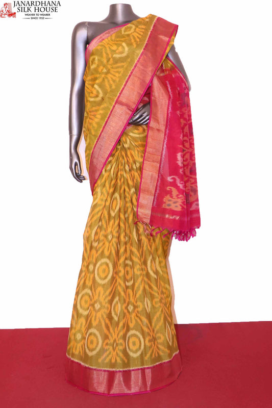 Handloom Pochampally Silk Cotton Saree AI200247