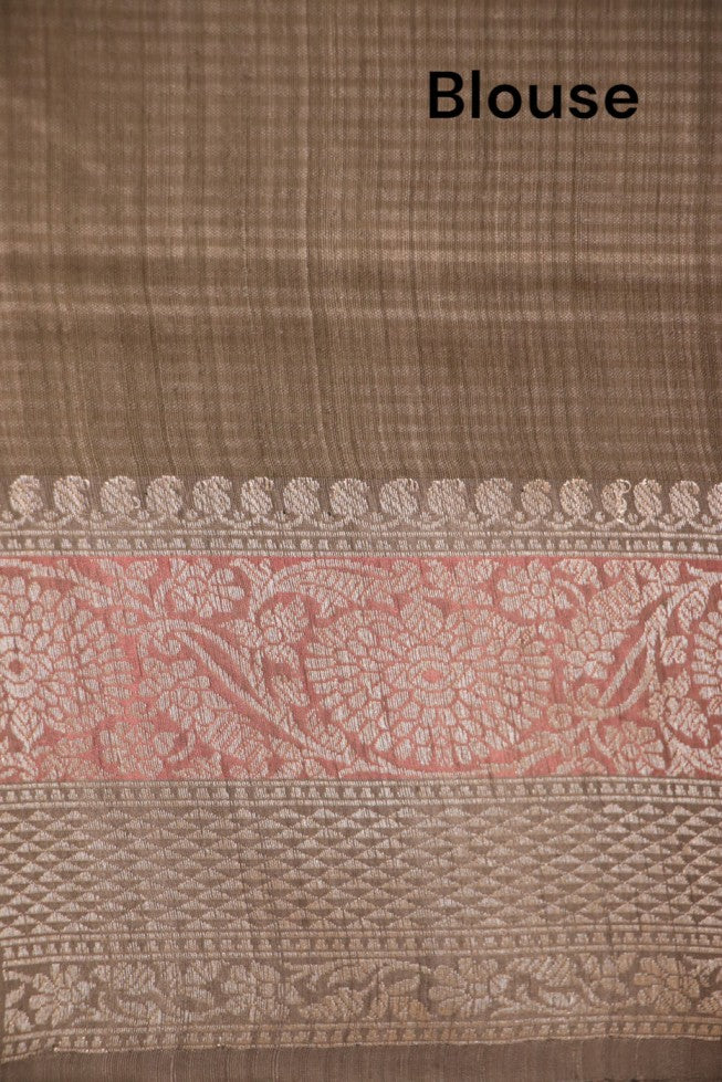 Pure Handloom Meenakari Soft Tussar Silk Saree AJ206373