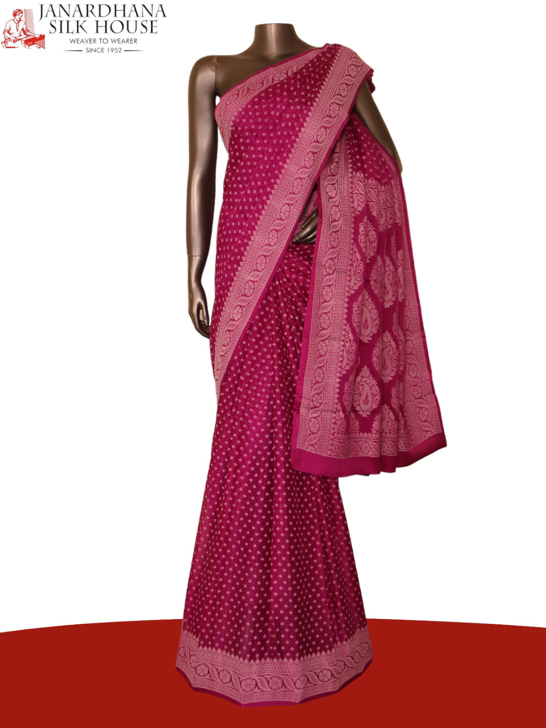 Thread Weave Pure Crepe Silk Saree AJ211900
