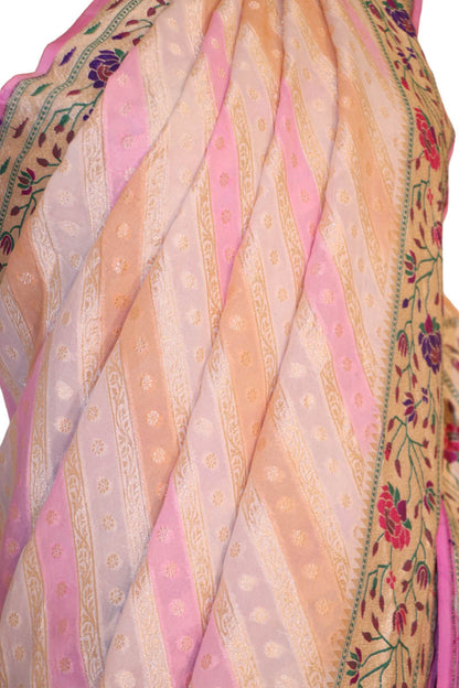 Meenakari Wedding Banarasi Georgette Silk Saree AJ202642