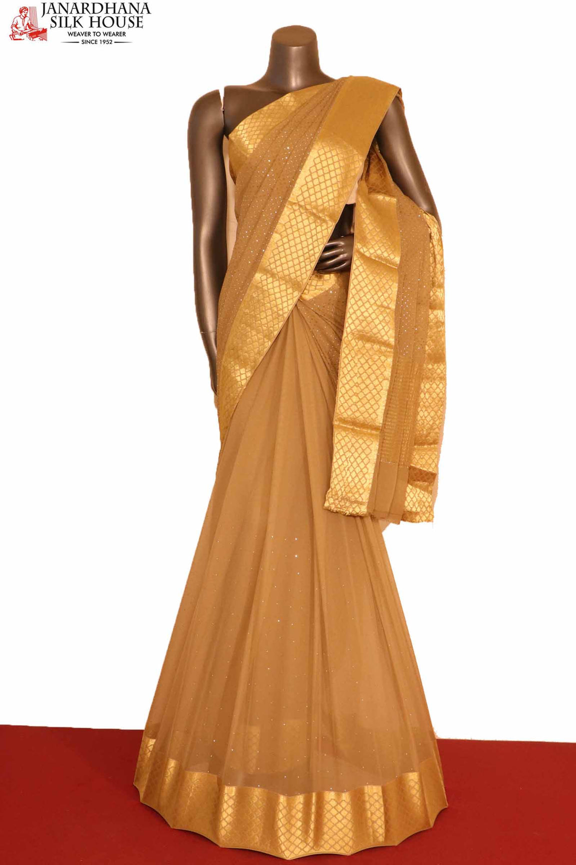 Exclusive Stone Work Pure Silk Chiffon  AG207093
