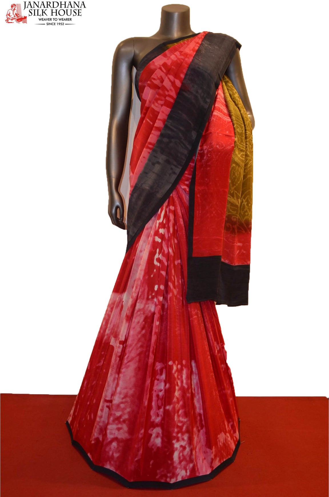 Exclusive Abstract Pure Printed Crepe Silk Saree AE207498