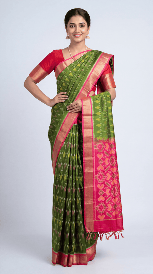 Designer Exclusive Handloom Ikat Soft Silk Saree AL211566