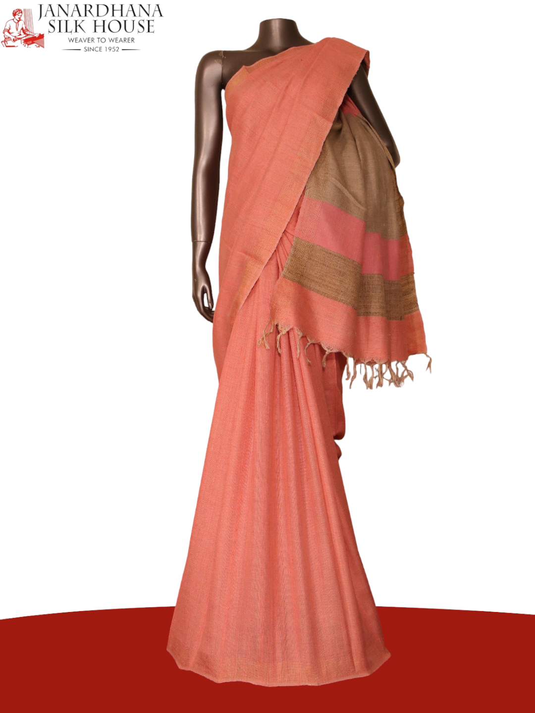 Handloom Pure Tussar Silk Saree AJ204702