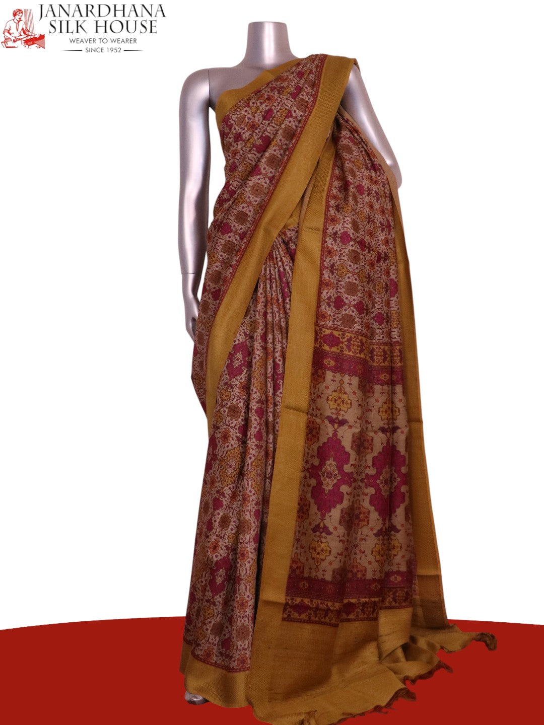 Handloom Pure Tussar Silk Saree AL203685