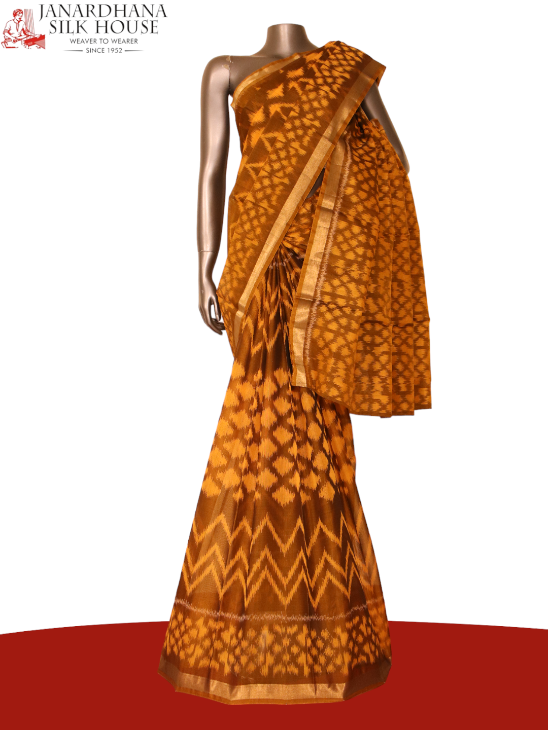 Handloom Pochampally Silk Cotton Saree AJ210253