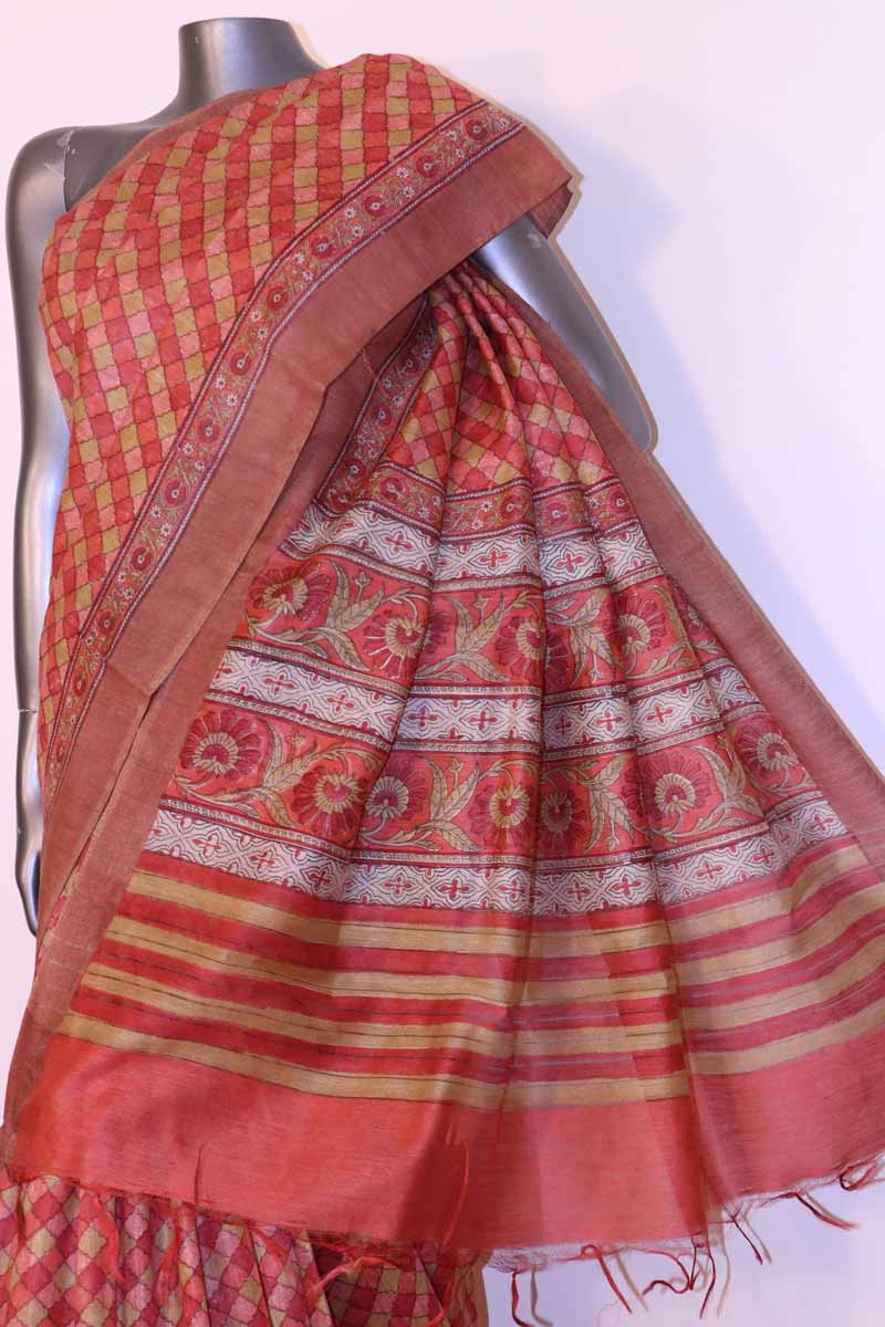 Pure Tussar Silk Saree AH203444