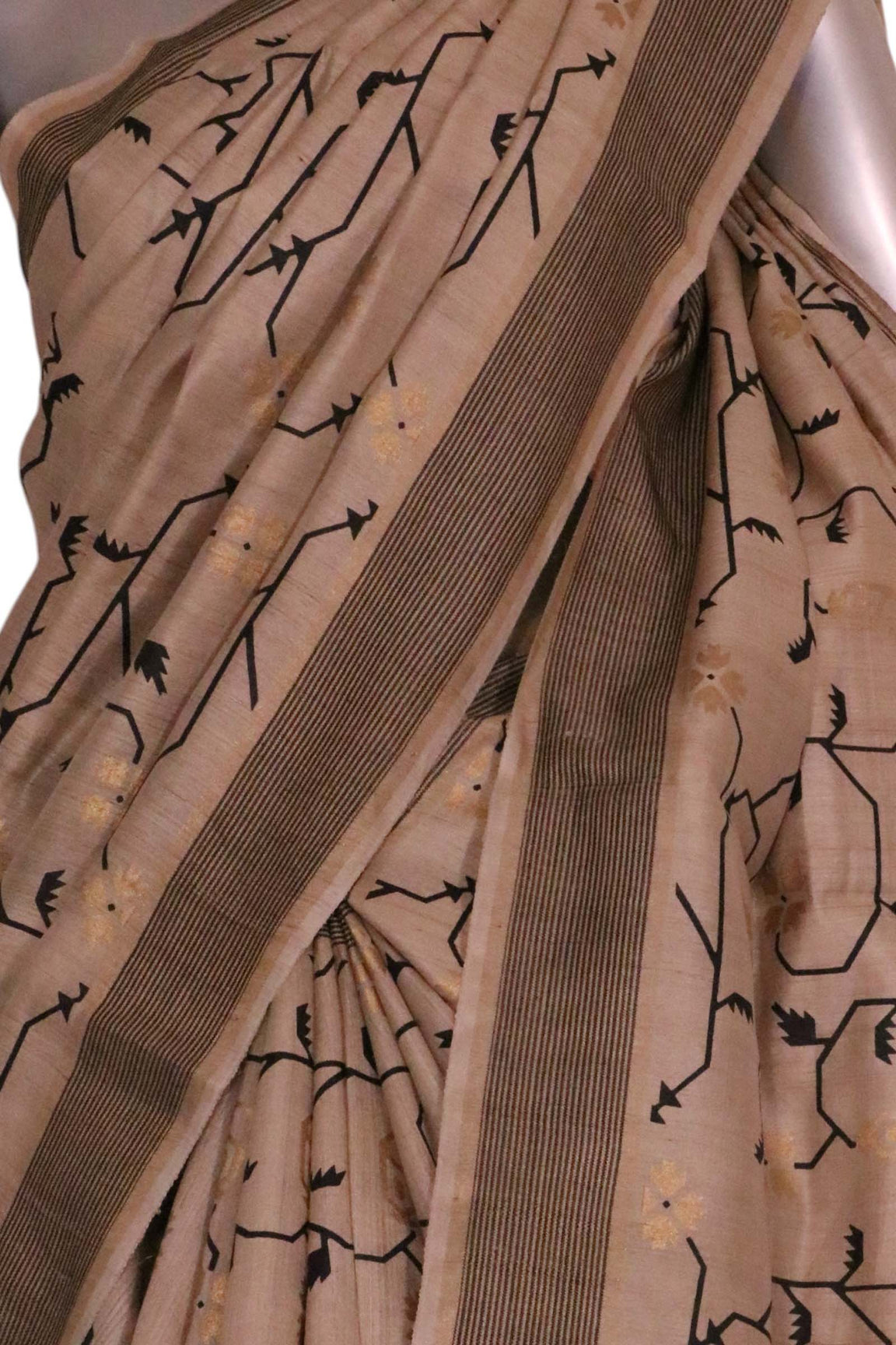 Handloom Pure Tussar Silk Saree AL203710