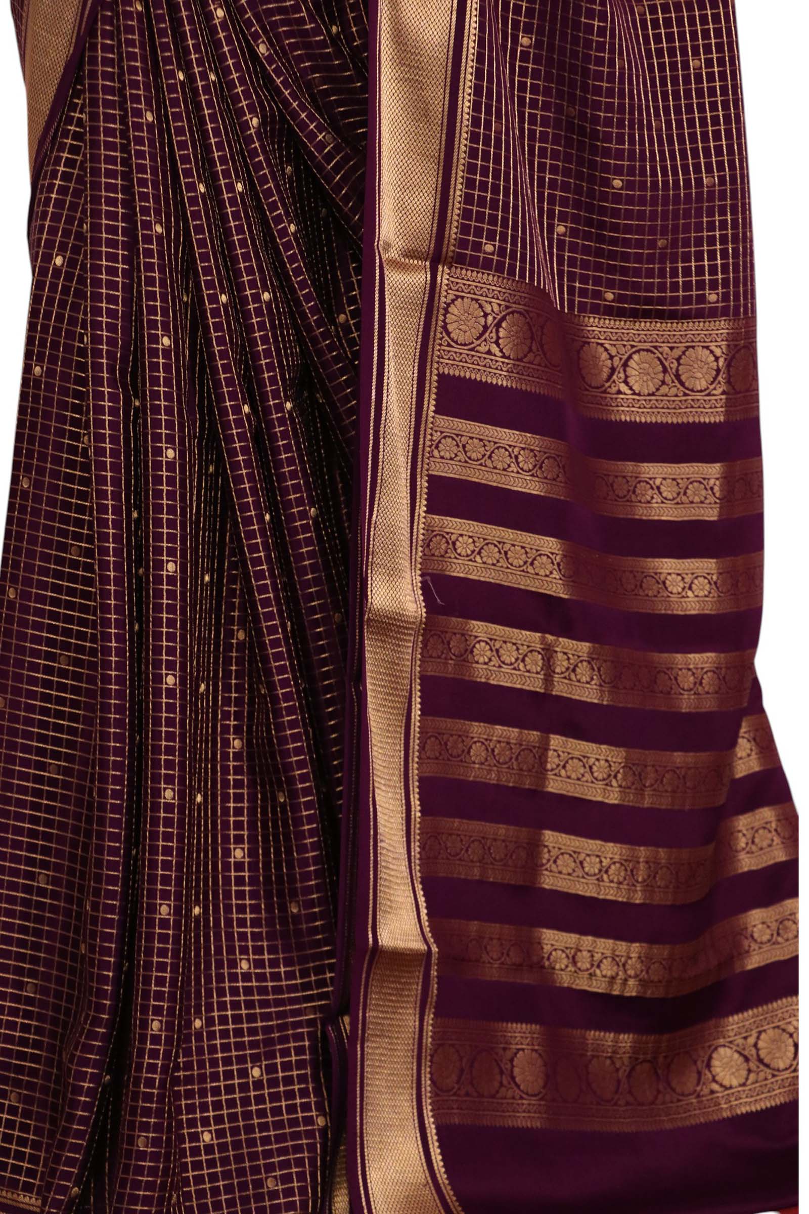 Pure Mysore Crepe Silk Saree AL211373