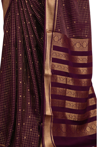 Pure Mysore Crepe Silk Saree AL211373