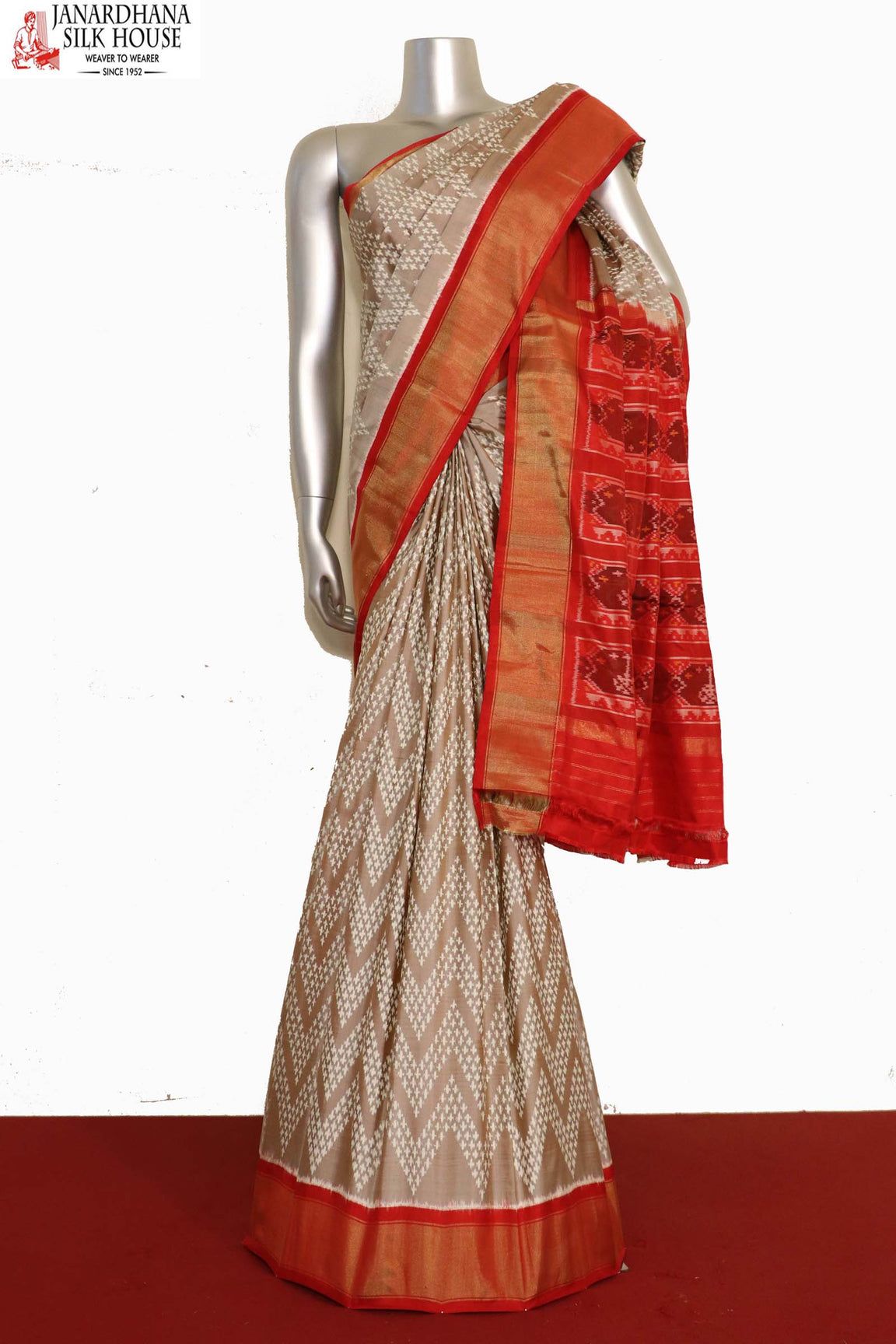 Handloom Ikat Patola Silk Saree AJ201167