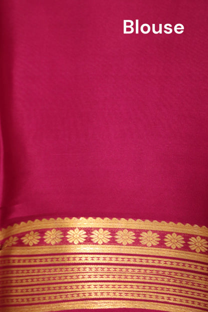 Contrast Classic Mysore Crepe Silk Saree AJ209717