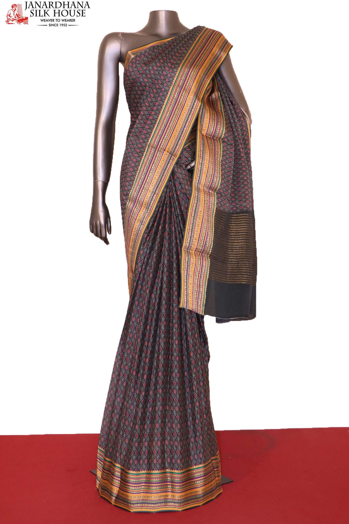 Exquisite Meenakari Printed Crepe Silk Saree AI208566