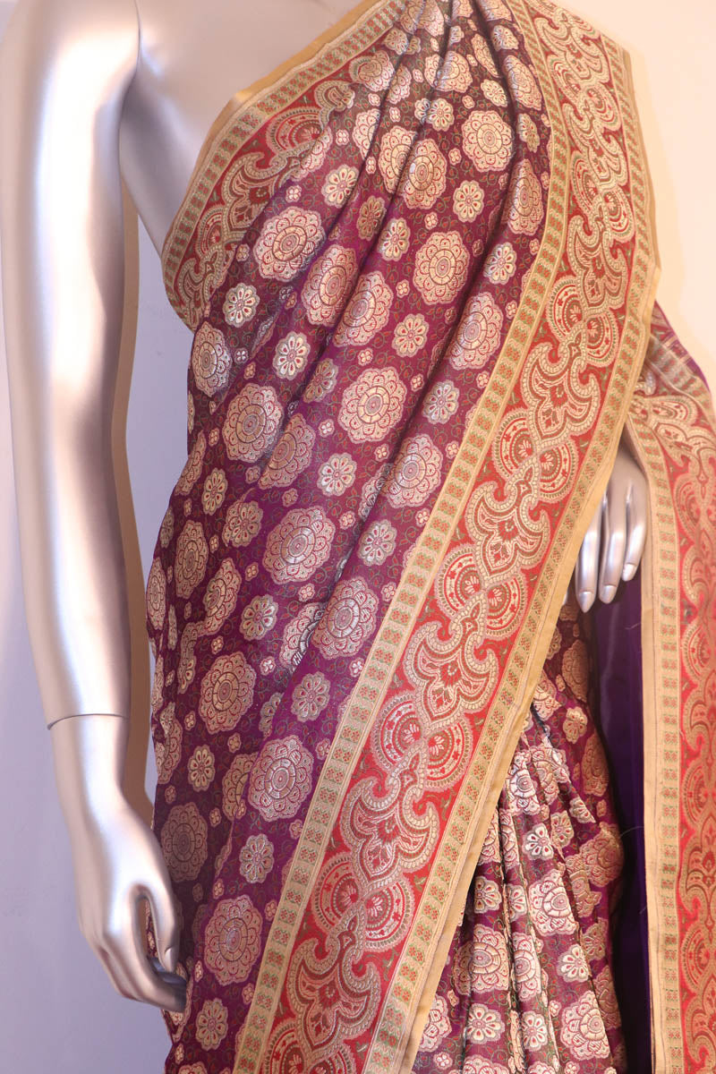 Exclusive Grand Jamawar Tanchoi Silk Saree AH201935