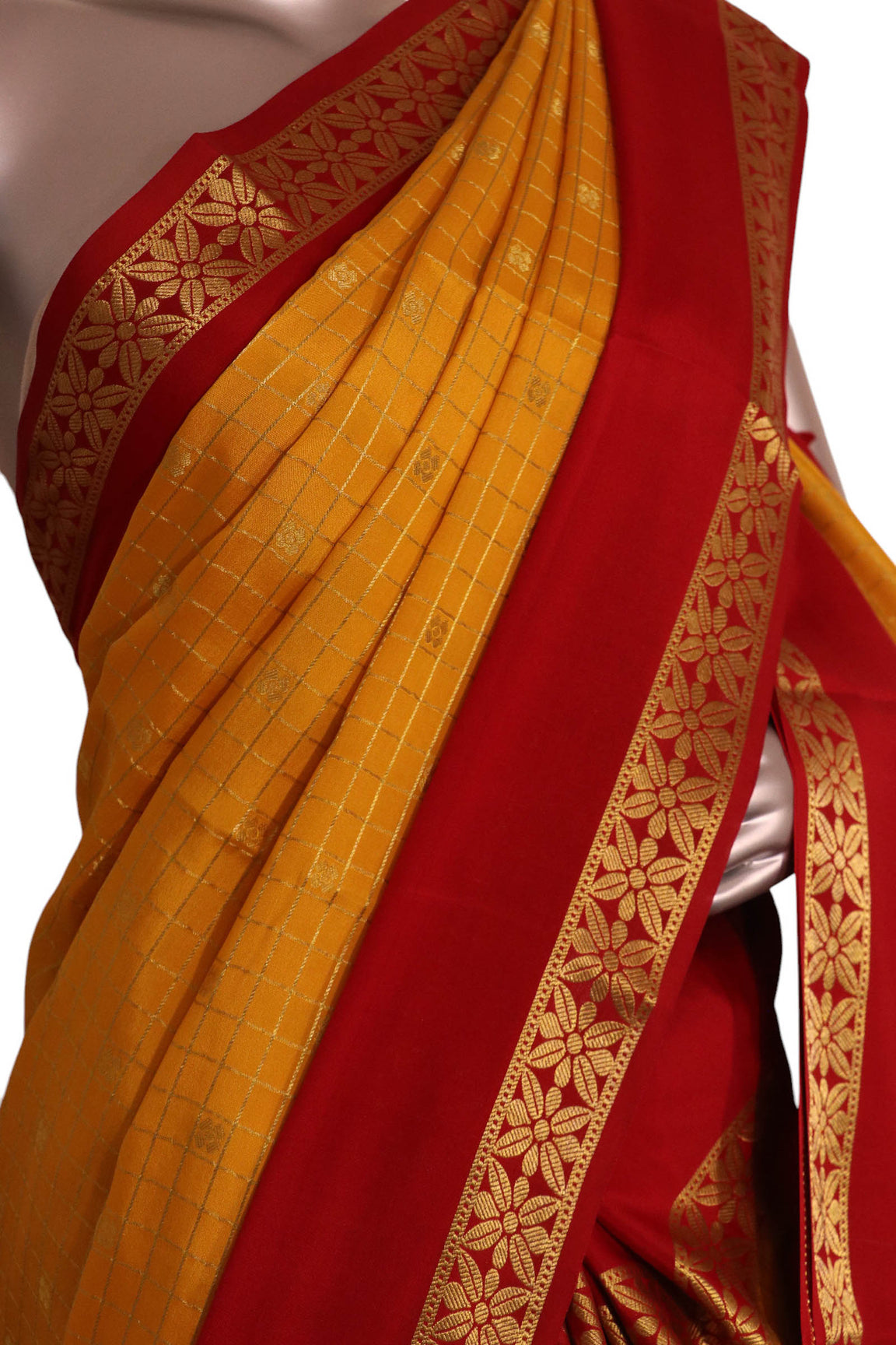 Pure Mysore Crepe Silk Saree AL200163