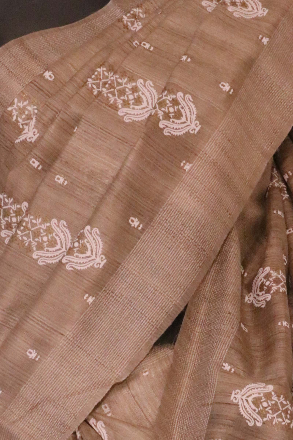 Handloom Pure Tussar Silk Saree AL203716