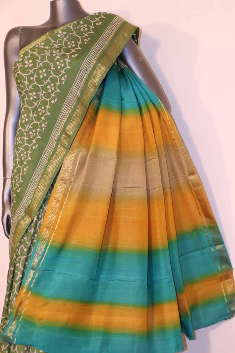 Exclusive Printed Tussar Silk Saree AH203466