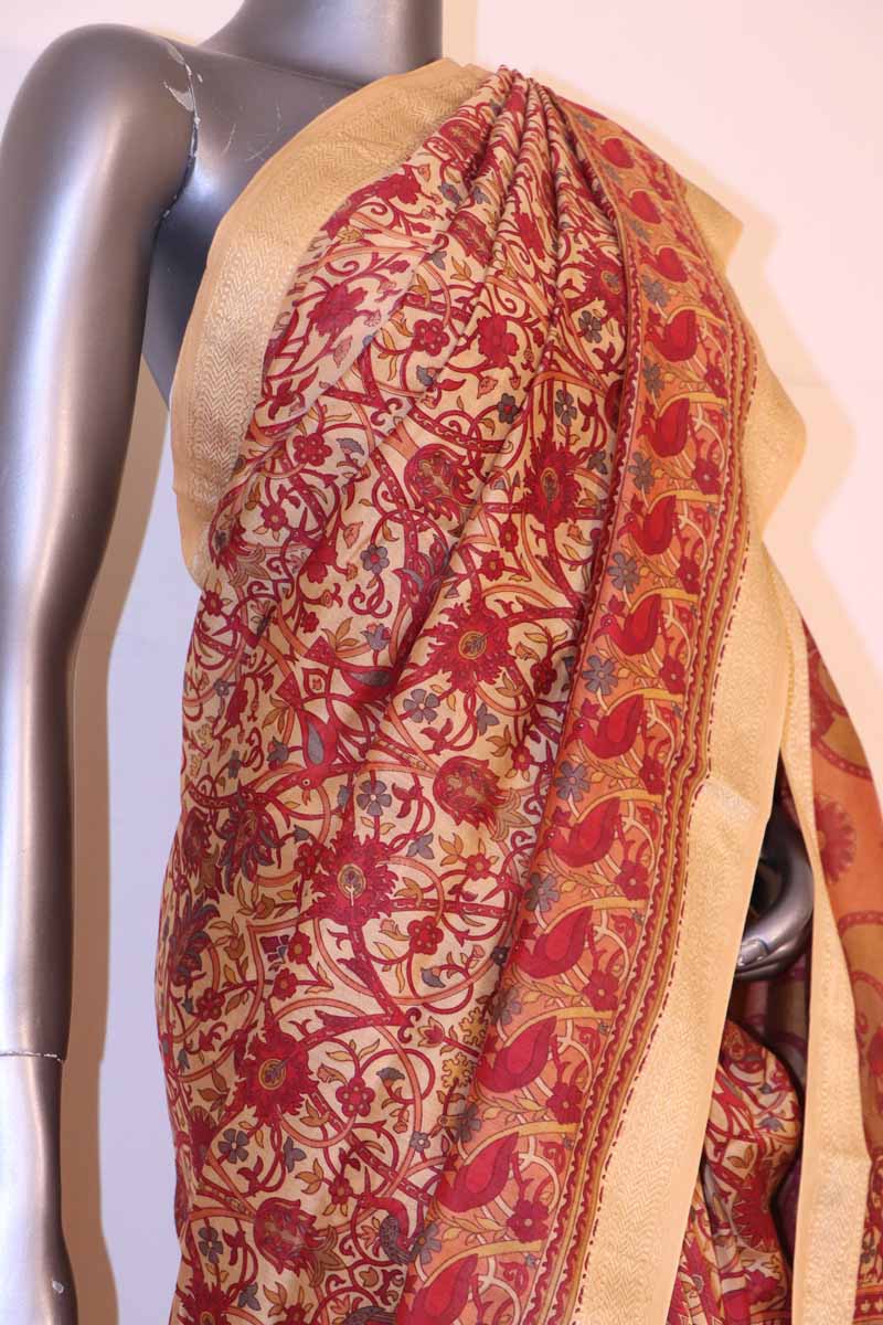 Floral Printed Pure Cotton Saree AI208369