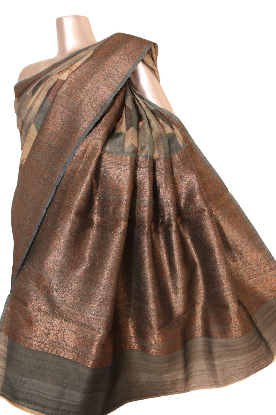 Designer Pure Tussar Silk Saree AJ210425