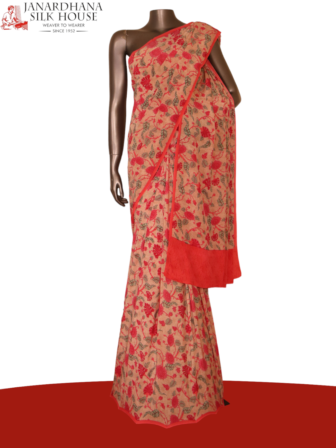 Exclusive Floral Pure Crepe Silk Saree AJ205465