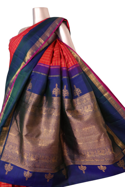 Pure Handloom Kanjeevaram Silk Saree AK213403