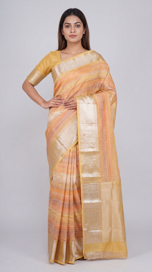 Exclusive Pure Linen Silk Saree AI201046