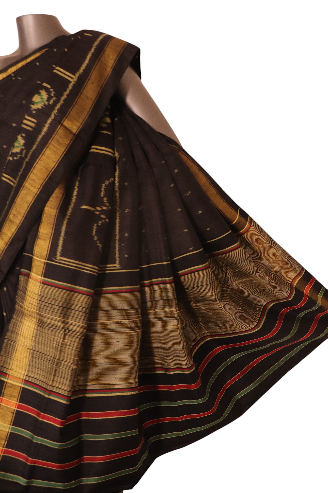 pure handloom patola ikat silk saree-slubs weave ak210767