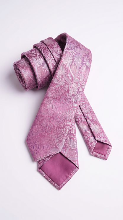 Silk Tie AM201198 - Opened Back Construction View