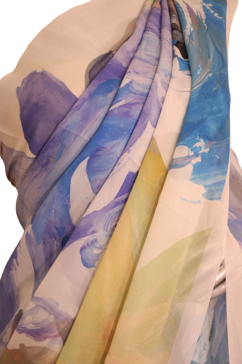 Designer Exclusive Abstract Pure Georgette Silk Saree AJ201915