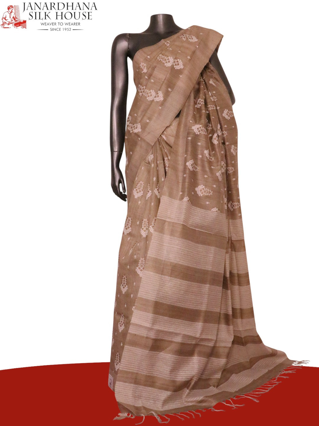 Handloom Pure Tussar Silk Saree AL203716