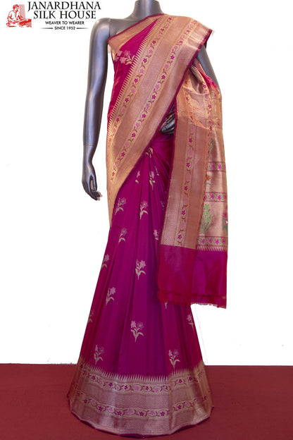 Exquisite &amp; Designer Meenakari Wedding Banarasi Silk Saree AF205378