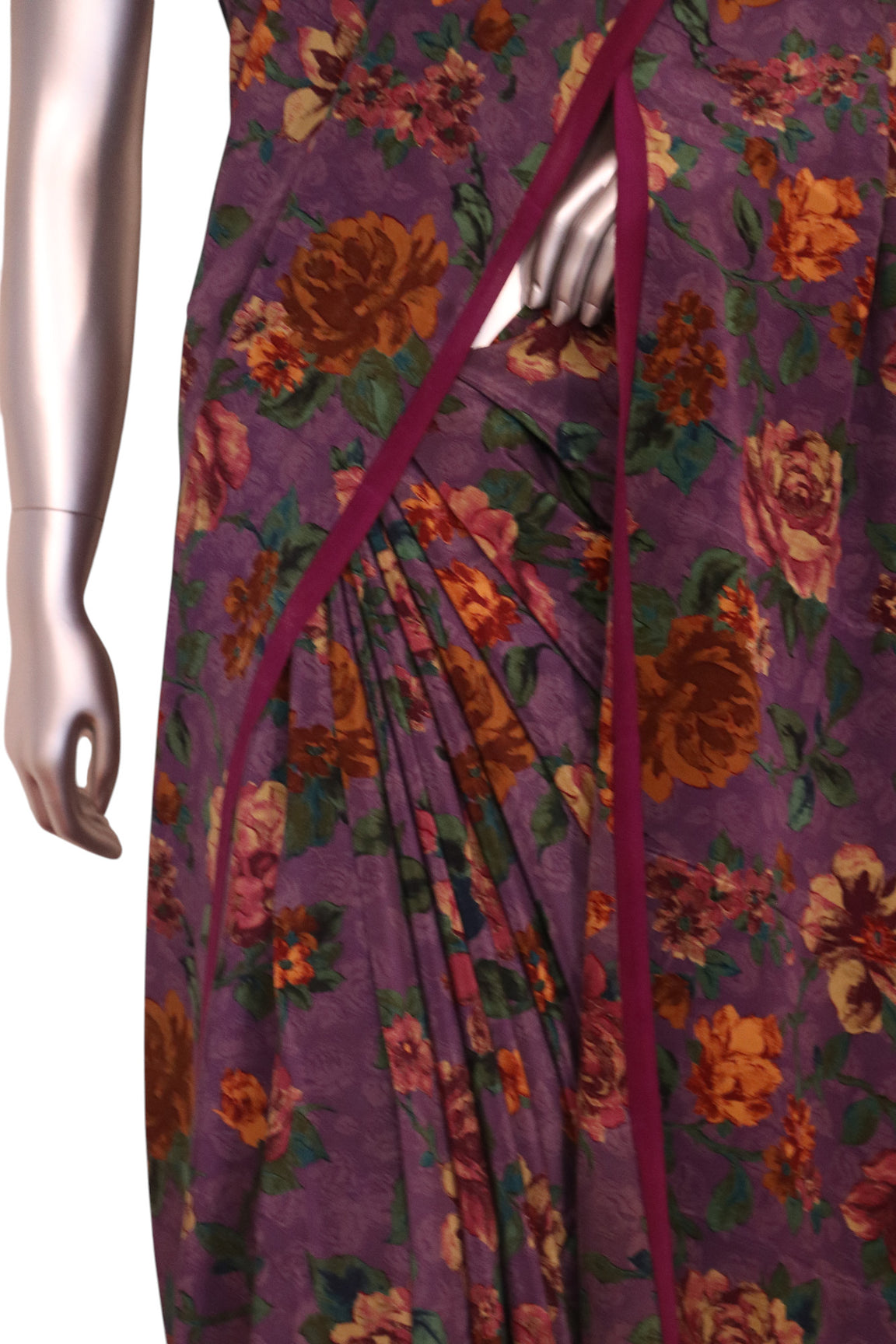 Floral  Pure Crepe Silk Saree AK206225