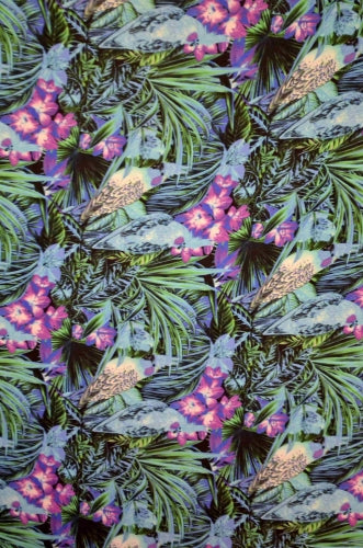 Pure Printed Crepe Silk Fabric AC202052