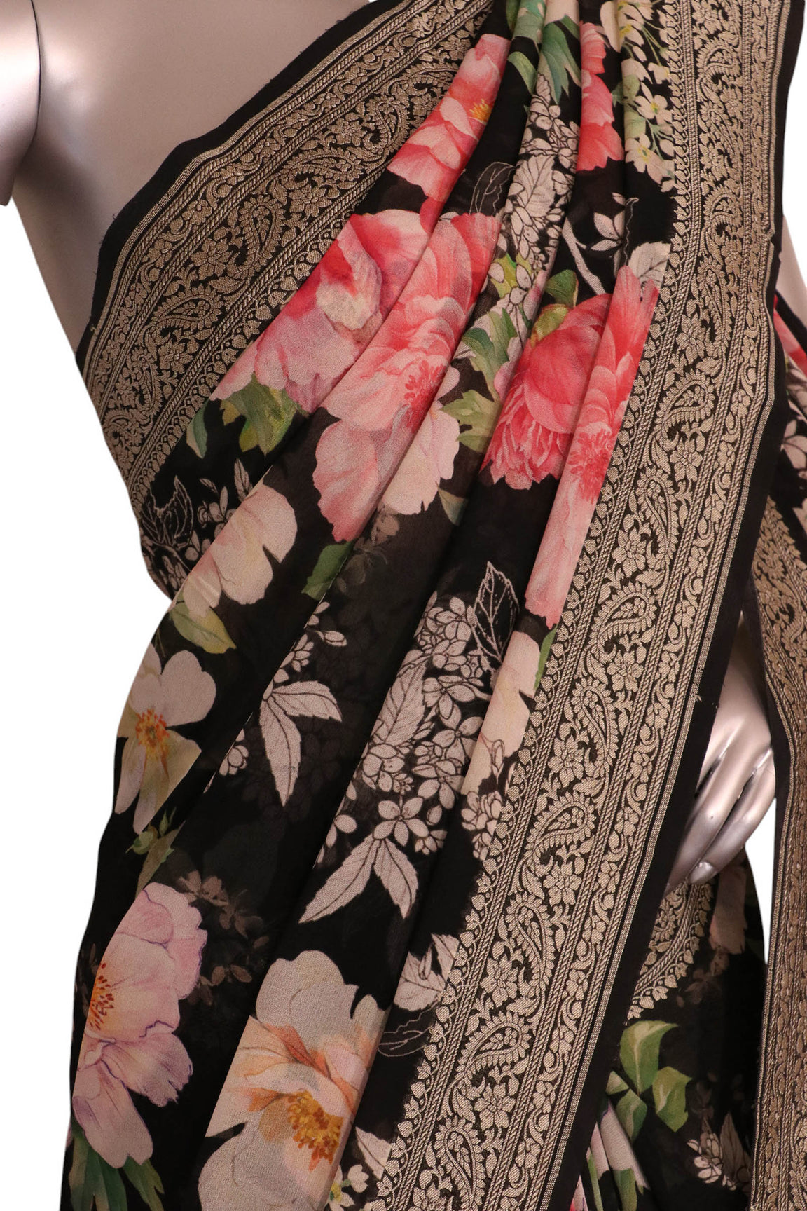 Pure Printed Georgette Silk Saree AL200660