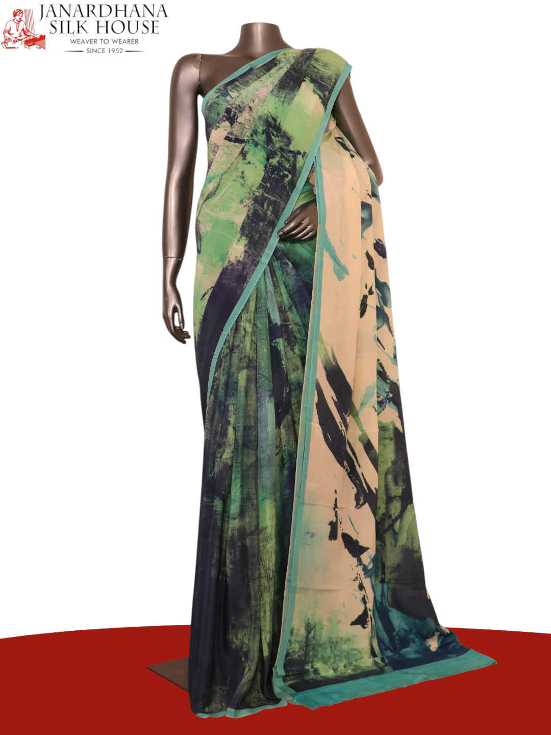 Floral  Pure Crepe Silk Saree AK211812