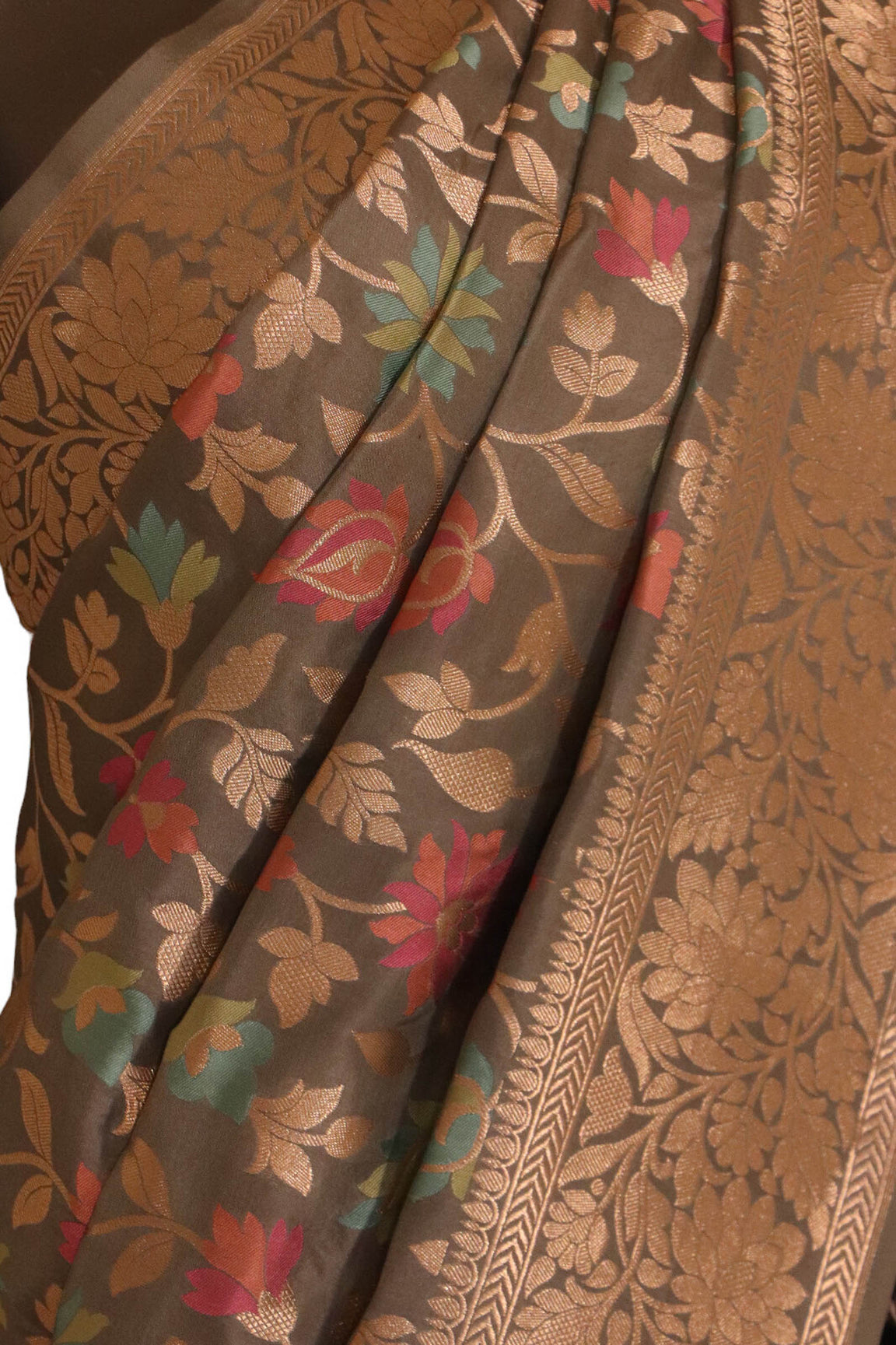Grand Floral Wedding Banarasi Silk Saree AJ209235